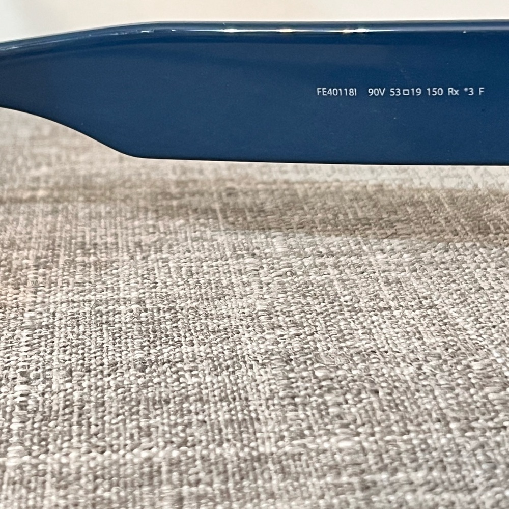 Rectangular Blue Frame Sunglasses with Dark Lenses - image 4